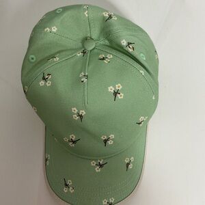 Coach Kids Mint Green Floral Cap
